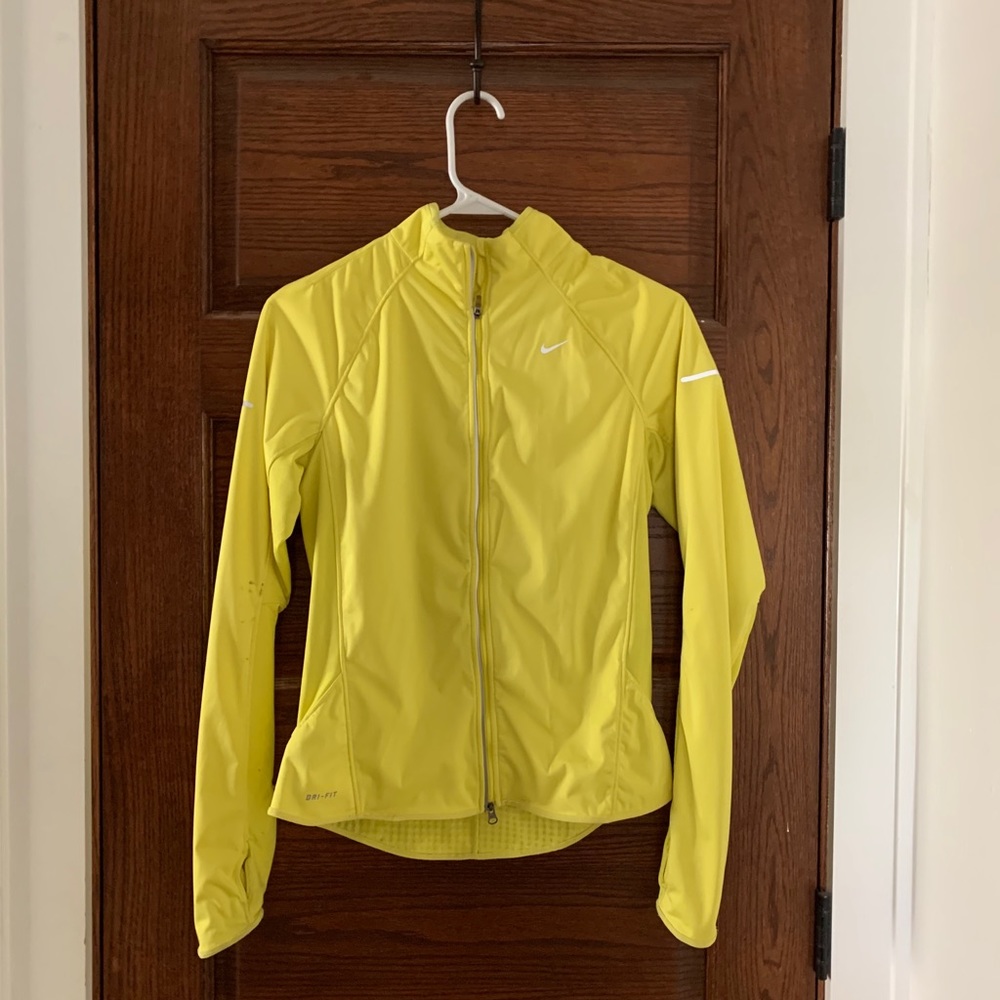Bright Yellow Nike Running Dri-fit Jacket